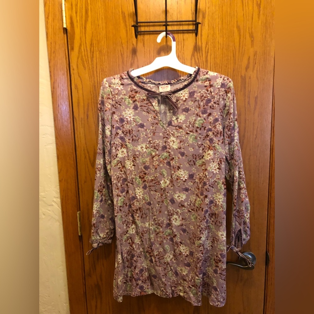Long-Sleeved Mossimo Floral Dress